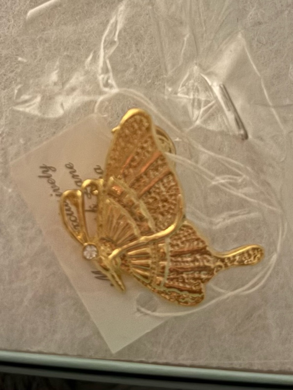 Park Lane Gold Butterfly Brooch Pin - vintage vault piece